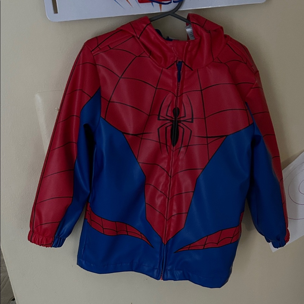 Children's Superhero Rain Coat - Red and Blue